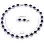 Lavencious Tennis Oval Necklace & Earrings Jewelry Set AAA Cubic Zirconia Rhodium Plated Lavencious Tennis Oval Necklace & Earrings Jewelry Set AAA Cubic Zirconia Rhodium Plated