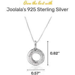 Joolala Karma Infinity 925 Sterling Silver Necklace for Woman Elegant and Stylish – Gorgeous Oxidized Finish - 16