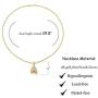 Plumiss Initial Letter Pendant Necklace Mens Womens Capital Letter A-Z 14K Gold Long Necklace