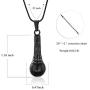 zeqingjw Cremation Jewelry Microphone Urn Pendant Necklace with Note Stainless Steel Keepsake Memorial Ash Jewelry