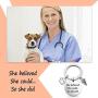 Eigso Vet Tech Gift She Believed She Could So She Did Veterinarian Keychain Veterinarian Graduation Gift Appreciation Gift(she Believe Vet KR)