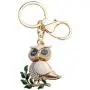 BEKECH Cute Owl on Leaves Charm Crystal Rhinestone Owl Charm Key Chain for Women Girl Handbag Accessories Purse Charm Pendant3 BEKECH Cute Owl on Leaves Charm Crystal Rhinestone Owl Charm Key Chain for Women Girl Handbag Accessories Purse Charm Pendant3