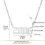 Birth Year Number Pendant Necklace for Women Girls Birthday Gift Charm Friendship Jewelry
