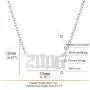 Birth Year Number Pendant Necklace for Women Girls Birthday Gift Charm Friendship Jewelry