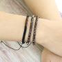 Joycuff Inspirational Morse Code Bracelet for Women Secret Message Wood Beads with Cord Jewelry Birthday Christmas for Her Mother Grandmother