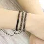 Joycuff Inspirational Morse Code Bracelet for Women Secret Message Wood Beads with Cord Jewelry Birthday Christmas for Her Mother Grandmother