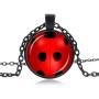 Black Miraculous Ladybug Necklace, Miraculous Ladybug Chain Necklace Glass Necklaces&Pendants Jewelry