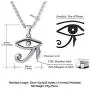 U7 Egyptian Necklace Men Women African Jewelry Stainless Steel Vintage Pharaoh/Ankh Cross Anubis/Eye of Horus Pendant Necklaces with 22 Inch Rope Chain