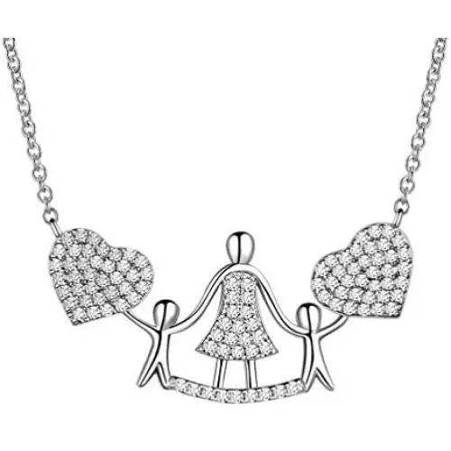 Besilver Mom and Child Necklace Charm Infinity Love Heart Necklace for Moms Grandma 925 Sterling Silver Mother Daughter Matching Necklace Set Jewelry Gift for Women Wife Daughter Son Birthday Besilver Mom and Child Necklace Charm Infinity Love Heart Necklace for Moms Grandma 925 Sterling Silver Mother Daughter Matching Necklace Set Jewelry Gift for Women Wife Daughter Son Birthday