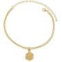 Initial Ankle Bracelets for Women Men, 18K Gold Silver Figaro Cuban Link Anklet Bracelet for Women Teen Girls, Custom Name Gold Anklet with Initials