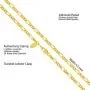 Lifetime Jewelry 4.5mm Rounded Figaro Chain Necklace for Men & Women 24k Gold Plated Lifetime Jewelry 4.5mm Rounded Figaro Chain Necklace for Men & Women 24k Gold Plated