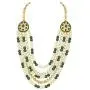Aheli Exquisite Multi Strand Faux Kundan Beads Pearl Necklace Earrings Set Indian Ethnic Wedding Traditional Jewelry for Women Aheli Exquisite Multi Strand Faux Kundan Beads Pearl Necklace Earrings Set Indian Ethnic Wedding Traditional Jewelry for Women