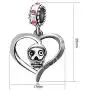 JMQJewelry Heart Skull Halloween Love Dangle 3 Colors Charms Beads for Bracelet Women JMQJewelry Heart Skull Halloween Love Dangle 3 Colors Charms Beads for Bracelet Women