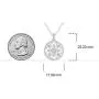 Aurelio Jewelry Sterling Silver 0.032 Carat Round-Cut (I-J Color, I2-I3 Clarity) Natural Diamond Pendant for Women