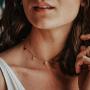 ROSTIVO Star Necklace Choker for Women Girls Moon Necklace Pendant Dainty Simple Circle Choker Necklace Set (3 Pack, Gold)
