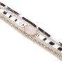 FANCY SHINY Leather Wrap Bracelet Boho Cuff Bracelets Crystal Bead Bracelet with Magnetic Clasp Jewelry Gifts for Women Teen Girls