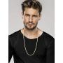 Miabella 18K Gold Over Sterling Silver Italian Solid 3.5mm Flexible Flat Herringbone Chain Necklace for Women Men 16, 18, 20, 22, 24, 26, 30 Inch Made in Italy