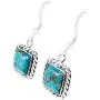 Turquoise Earrings 925 Sterling Silver & Genuine Gemstones (Choose Color) Turquoise Earrings 925 Sterling Silver & Genuine Gemstones (Choose Color)