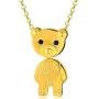 Jewel Valley 18k Gold Plated Teddy Bear Pendant Necklaces for Women with Body-Rotating Design Cute Animal Jewelry Gifts with 16 and a 2 Extension Chain