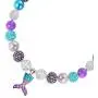 Mermaid Pendant Necklace Bubblegum Toddler Sparkly Bead Necklace & Bracelet Jewelry Set for Kids First Birthday Gifts