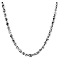WEILYDF 2-5mm Twist Chain Necklace Stainless Steel Necklace 16-36 Inches Men Women Jewellery