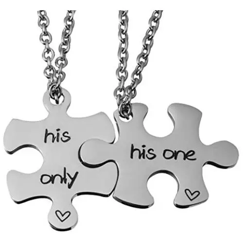 omodofo Jigsaw Puzzle Piece Keychains Set of 2 Gay Boyfriend Couples Jewelry LGBT Lesbian Girlfriend Anniversary Valentines Day Wedding Gifts
