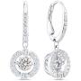 SWAROVSKI Womens Sparkling Dance Round Jewelry Collection, Rhodium Finish, Blue Crystals, Clear Crystals