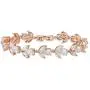 SWEETV Wedding Bracelet for Brides, Bridesmaids, Crystal Bridal Bracelet for Wedding Jewelry, Rhinestone Cubic Zirconia Tennis Bracelets for Women Prom