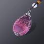 JK&EROSSTARS Wire Wrapped Tree of Life Natural Gemstone Teardrop Pendant Necklace Healing agate Chakra Jewelry for Women