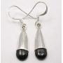 SilverStarJewel 925 Solid Silver Natural Black Onyx tcw 4.2 Earrings 1.5'' New Art