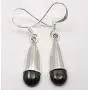 SilverStarJewel 925 Solid Silver Natural Black Onyx tcw 4.2 Earrings 1.5'' New Art SilverStarJewel 925 Solid Silver Natural Black Onyx tcw 4.2 Earrings 1.5'' New Art