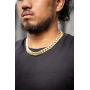 Hollywood Jewelry 24K Gold Cuban Link Chain Necklace for Men, Women, Teen. Real 16MM 24ct Gold Plated. Diamond-Cut W/Solid Clasp.