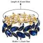 BriLove Womens Wedding Bridal Crystal Marquise-Shape Leaf Stretch Bangle Bracelet BriLove Womens Wedding Bridal Crystal Marquise-Shape Leaf Stretch Bangle Bracelet
