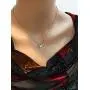 Omega Dancing Stone Necklace Sterling Silver & Swarovski CZ with 0.8mm 22'' Adj Box Chain Omega Dancing Stone Necklace Sterling Silver & Swarovski CZ with 0.8mm 22'' Adj Box Chain