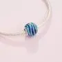Pandora Jewelry Blue Swirls Sterling Silver Charm Pandora Jewelry Blue Swirls Sterling Silver Charm
