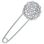 UUDUO Elegant Crystal Sunflower Safety Pin Cubic Zirconia Round Flower Brooch Lapel Pin Skirt Cardigan Sweater Shawl Kilt Pins