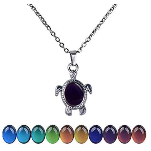 Phoenix Angela Charm Personalized Temperature Sensing Color Changing Pendant Necklace Assorted Styles Unisex Best Gifts Stainless Steel Chain Jewelry