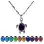 Phoenix Angela Charm Personalized Temperature Sensing Color Changing Pendant Necklace Assorted Styles Unisex Best Gifts Stainless Steel Chain Jewelry