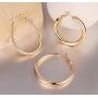 9 Pairs Chunky Gold Hoop Earrings for Women Fashion Pack-14k Gold Hoop Earrings for Girls- Rose Gold Earrings for Women-Statement Earrings Aesthetic Earrings Set for Women-Silver Earrings for Women