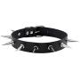 MJartoria Gothic Jewelry-Artificial Leather Choker Goth Necklace for Women Adjustable Punk Rock Gothic Heart O-Ring Choker Collar Necklace