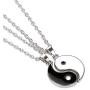 Yinyang Bff Couples Pendant Necklace Chain for Women Mens Personalized Matching Puzzle Diagrams Best Friend Necklaces Gifts for Girlfriend Valentines Birthday