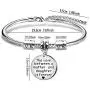 KENYG The Love Between A Mother and Daughter is Forever Round Shape Pendant Snake Bracelet Bangle for Mother