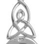Silvershake 6mm Natural Moonstone 925 Sterling Silver Triquetra Celtic Knot Dangle Hook Earrings (11 by 16 Inch Excluding Hook)