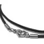Black Leather Necklace Cord (2mm) with Stainless Steel Clasps (14 - 30 Inch) Black Leather Necklace Cord (2mm) with Stainless Steel Clasps (14 - 30 Inch)
