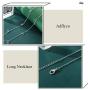 Adflyco Boho Long Necklace Crystal Silver Pendant Necklaces Chain Jewelry Adjustable for Women and Girls