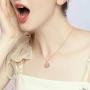 NA Dainty Full Moon Necklaces 14K Gold/Silver/Rose Gold Plated Hammered Disc Necklace Carved Full Round Moon Phase Pendant Minimalist Jewelry