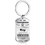 NOVLOVE Inspirational Keychain Dog Tag Pendant Keyring i wish you the strength to face challenges Grandson Gifts from Grandma Grandpa with birthday and Christmas gift, White