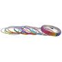 LUX ACCESSORIES Multicolored Colorful Rainbow Fashion Bangles Set of 18 Pieces