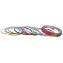 LUX ACCESSORIES Multicolored Colorful Rainbow Fashion Bangles Set of 18 Pieces LUX ACCESSORIES Multicolored Colorful Rainbow Fashion Bangles Set of 18 Pieces