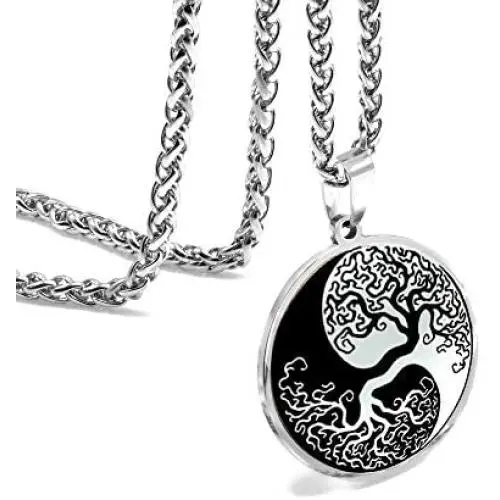 ZONICTA Dragon Yin Yang Necklace for Men - Jewelry Stainless Steel Amulet Pendant Necklace with Gift Bag ZONICTA Dragon Yin Yang Necklace for Men - Jewelry Stainless Steel Amulet Pendant Necklace with Gift Bag